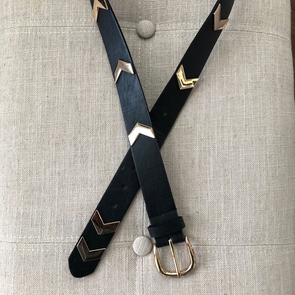 Gold and black chevron belt